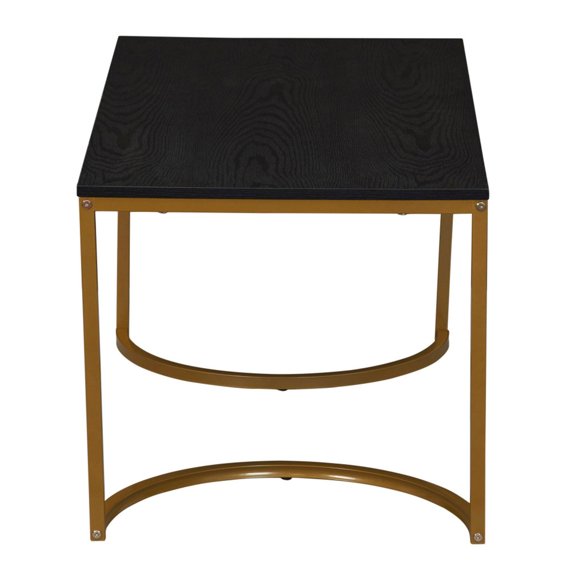 Household Essentials 39" Half Moon Rectangular Coffee Table